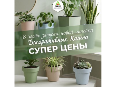 СУПЕР ЦЕНЫ на новую линейку декоративных кашпо от Amina Sauda СУПЕР ЦЕНЫ на новую линейку декоративных кашпо от Amina Sauda